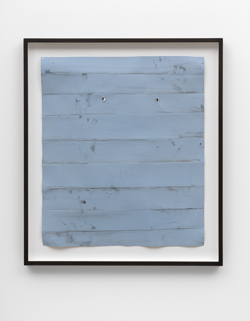 Özcan Kaplan, ‘Papierarbeit (blau) #3, Januar 2018’, 2018, Drawing, Collage or other Work on Paper, Dispersion paint, ink, paper, FELD+HAUS