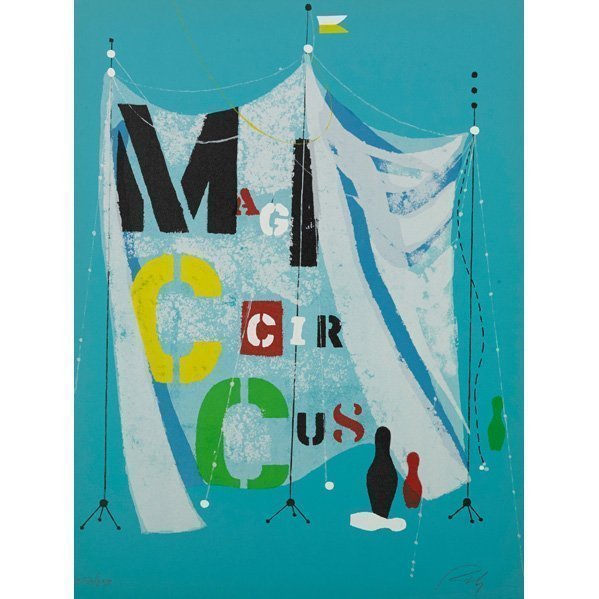 Wolfgang Roth, ‘Rare Wolfgang Roth Dada Bauhaus Circus Silkscreen Print’, 20th Century, Lions Gallery