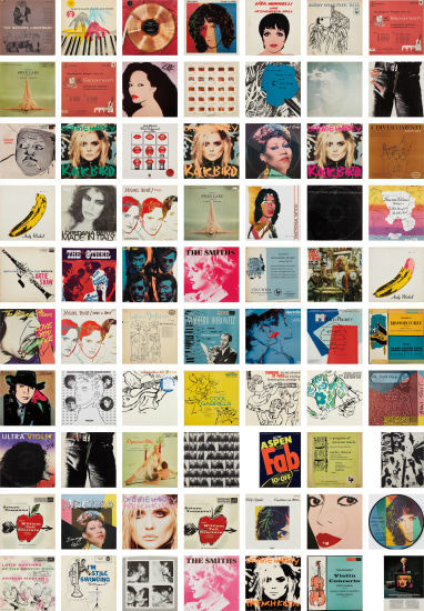Andy Warhol, ‘A Collection of Record Covers with Cover Art by Andy Warhol 1949-87 A rare collection of 70 albums, with 68 accompanying records (including one picture disc), in their associated covers in various media, with one bound book and one hinged cardboard case containing various works. various sizes; smallest 7 in. (17.8 cm) largest 12 3/8 x 12 3/8 in. (31.4 x 31.4 cm)’, 1949-1987, Galerie Droste