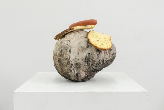 Tony Matelli, ‘Bread Head’, 2018, Sculpture, Cast stone, painted bronze, PRIMARY