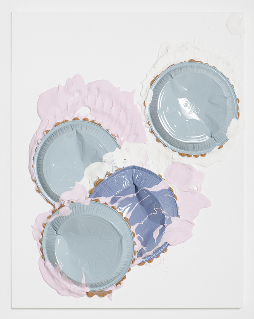 Lucien Smith, ‘TBT’, 2013, Mixed Media, Aluminum trays, molding paste, and enamel on gessoed canvas, Andrea Festa Fine Art