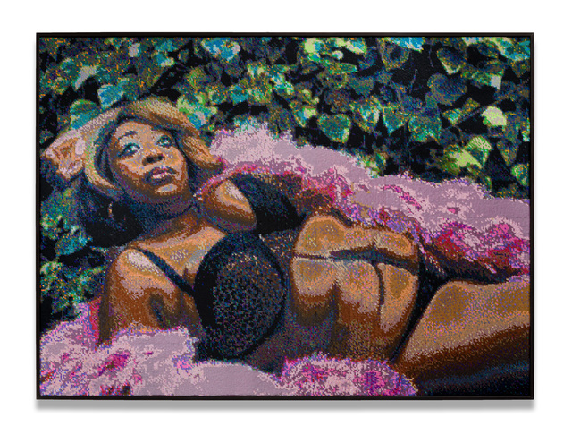 Frances Goodman, ‘Garden Celebration ’, 2020, Mixed Media, Hand-stitched Sequins on Canvas., SMAC