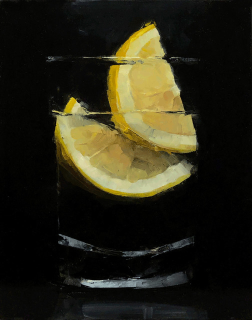 Tom Giesler, ‘Floral 49: sliced lemon’, 2021, Painting, Oil on panel, McVarish Gallery