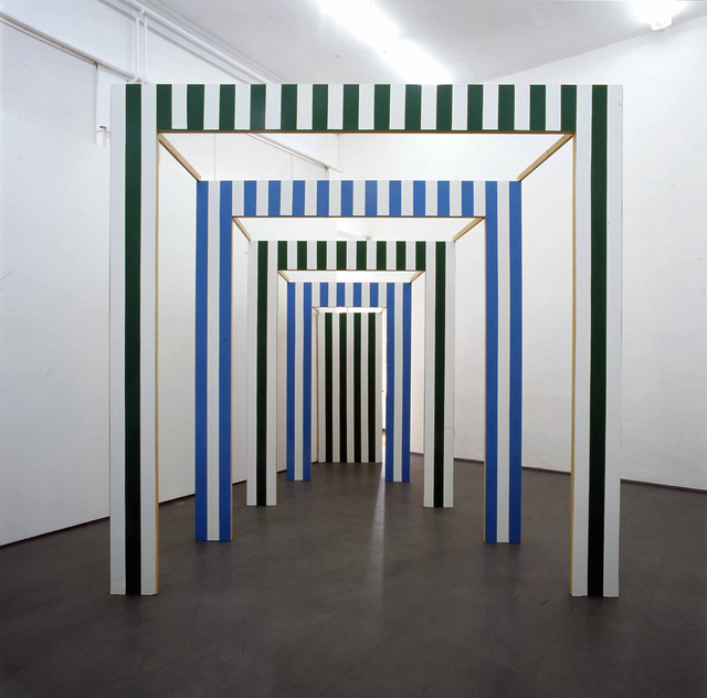 Daniel Buren | Le Carré Eclaté (1992) | Artsy