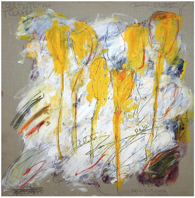 Raimundo Figueroa, ‘Tulips ’, 2006, Painting, Acrylic + oil on raw linen, Biaggi & Faure Fine Art