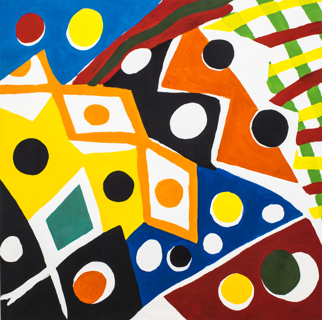 Kim MacConnel, ‘Mil Dedos’, 1988, Painting, Cotton flocking and acrylic on canvas, Rosamund Felsen Gallery