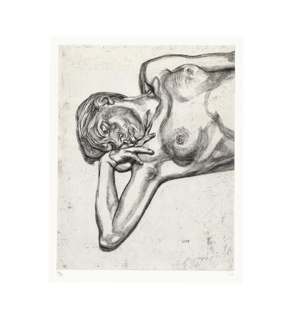 Lucian Freud, ‘Head and Shoulders of a Girl’, 1990, Print, Etching, ARCHEUS/POST-MODERN
