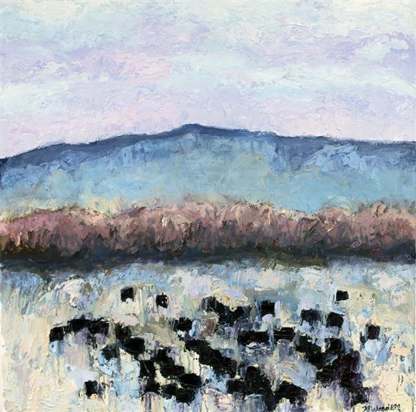 Theodore Waddell, ‘Red Willow Angus #4’, 2018, Painting, Oil and encaustic on canvas, Gerald Peters Gallery