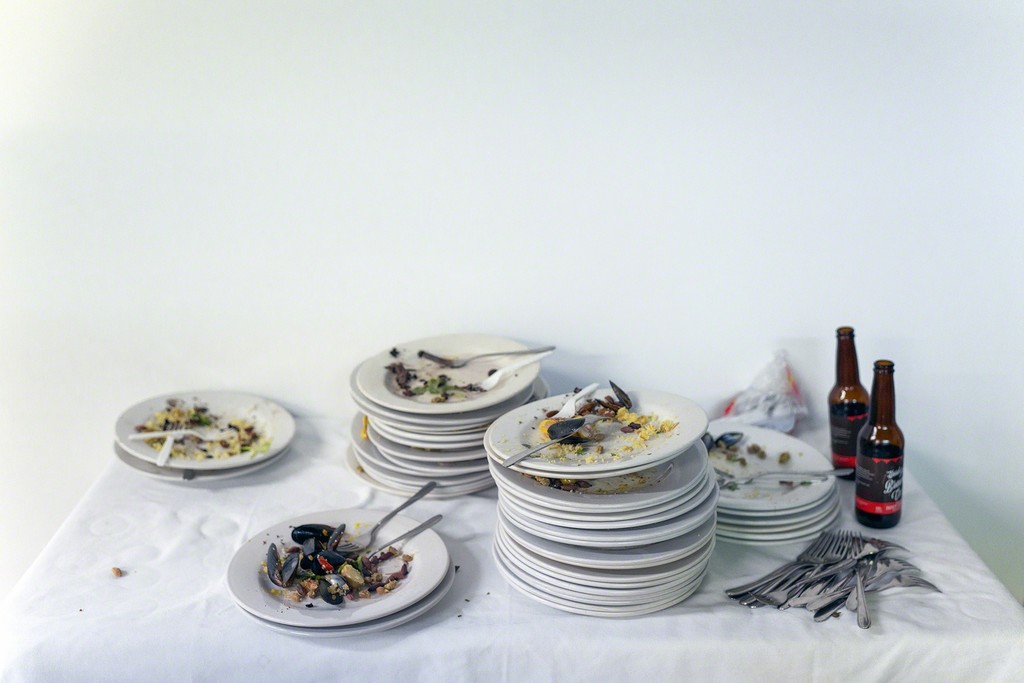 Title: Melting Pots (a Fiction Based on Facts) (2006)
Media: Installation with found documentation: video, food, archival images, kitchenware, wood table, map Title: Melting Pots (a Fiction Based on Facts) (2006)
Media: Installation with found documentation: video, food, archival images, kitchenware, wood table, map