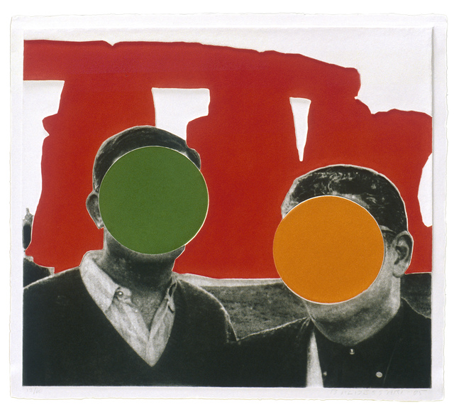 John Baldessari, ‘Stonehenge (With Two Persons) Red’, 2005, Mixografia