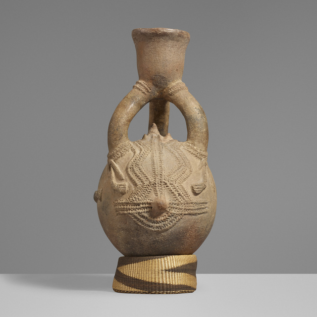 ‘Vessel’, Design/Decorative Art, Glazed earthenware, woven jute, Rago/Wright