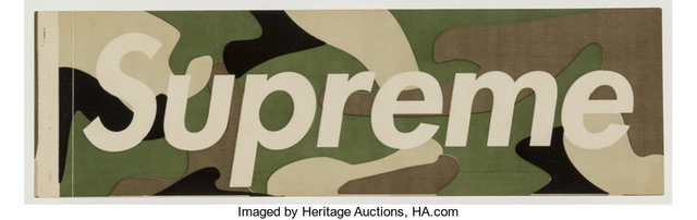 supreme camo sticker