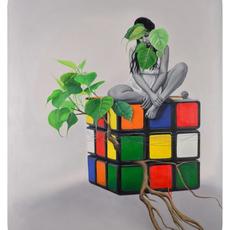 Shiffali Wadhawan, 108 Reasons, Acrylic and Oil on Linen Shaped Canvas by Contemporary Artist