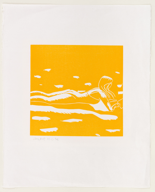 Alex Katz, ‘Mary Jane’, 1993, Print, Woodcut, Shina plywood block hand printed in yellow edition of 30, Marlborough New York