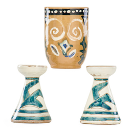 Small vase and two candlesticks