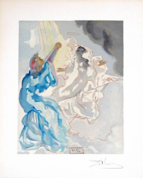 Salvador Dalí, ‘Paradise Canto 5: New Image of Beatrice’, 1960, Print, Woodblock on paper, New River Fine Art