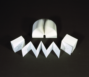 TOMURA Hiroshi (born in 1938)
Number of Stars Book A, B / 2005 / xerography on paper (2 pieces) / 6×6×6cm, 6×6×5cm / Fuji Xerox Print Collection ©TOMURA HIROSHI 2016
TOMURA Hiroshi (born in 1938)
Number of Stars Book A, B / 2005 / xerography on paper (2 pieces) / 6×6×6cm, 6×6×5cm / Fuji Xerox Print Collection ©TOMURA HIROSHI 2016