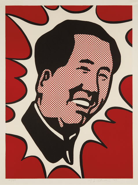 Roy Lichtenstein, ‘Mao’, 1971, Print, Lithograph in colors, on Arches paper, with full margins, accompanied by the deluxe hard-cover book The Adventures of Mao on the Long March by Frederic Tuten, Phillips