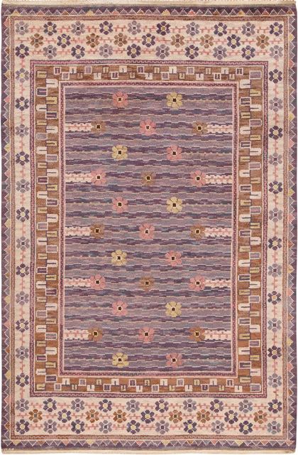 Märta Måås-Fjetterström, ‘Vintage Pile Scandinavian Marta Maas Steninge Rug 70050’, Mid 20th Century, Nazmiyal Collection