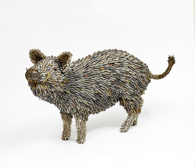 Federico Uribe, ‘Warthog’, 2017, Sculpture, Bullet shell sculpture, Adelson Galleries
