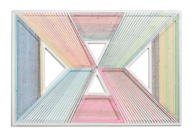 Adrian Esparza, ‘Vanishing’, 2020, Sculpture, Sarape, wood, nails, enamel, Cris Worley Fine Arts