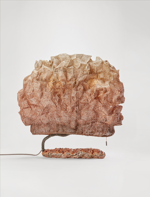 Nacho Carbonell, ‘Sunset Cocoon Concrete Base (74/2017)’, 2017, Design/Decorative Art, Metal Mesh Cocoons Concrete Base, Sprayed Layers of Paverpol with Pigments, Carpenters Workshop Gallery