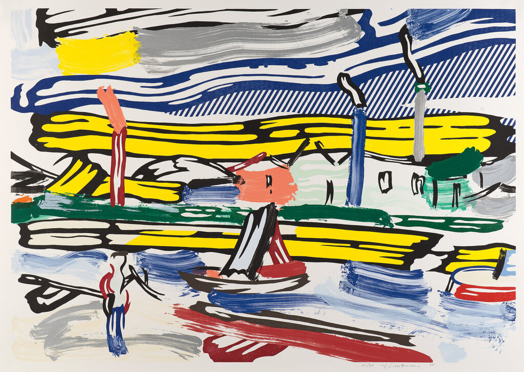 Roy Lichtenstein - The River, from The Landscape Series