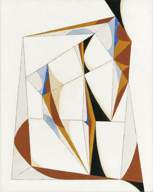 Paul Kallos, ‘Abstract Composition’, 1950, Painting, Oil on wood, Kalman Maklary Fine Arts