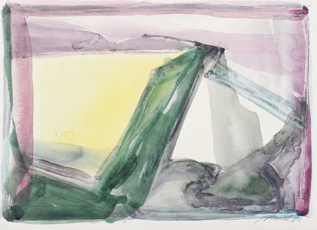 Dieter Appelt, ‘Für Klaus Reichert’, 1985, Drawing, Collage or other Work on Paper, Watercolours on thick paper., Galerie aKonzept