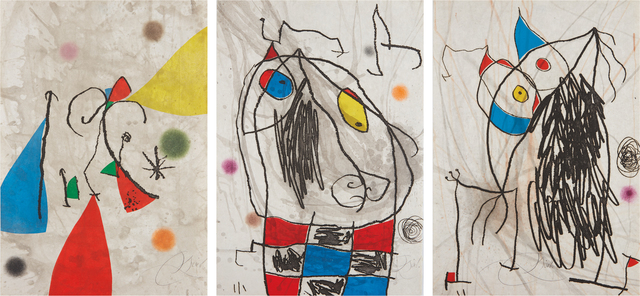 Joan Miró, ‘Passage de l’Egyptienne (The Egyptian Woman Passes): three plates’, 1985, Phillips