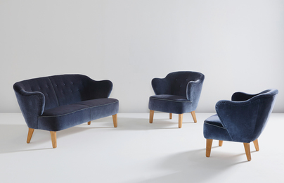 Sofa and pair of armchairs