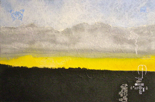 Damilola Oshilaja, ‘Landscape Redux; No-nVOID/17: The author/all things/Soul and so on ’, 2011, Painting, Acrylic, aerosol (SP), gouache, poster colour, oil bar and graphite on linen on board, Abe+Okuta