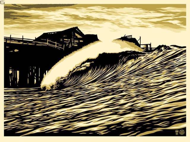 Shepard Fairey (OBEY), ‘Pop Wave Gold Edition’, 2016, New Union Gallery