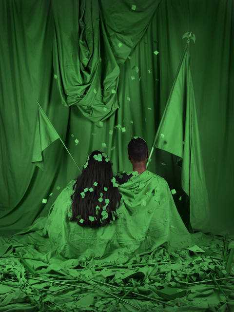 Stephanie Syjuco, ‘Chromakey Aftermath (Standard Bearers)’, 2019, Photography, Pigmented inkjet print, Catharine Clark Gallery