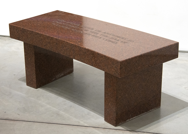 Jenny Holzer, ‘Survival: Hide under water…’, 1989, Sculpture, Red granite, Heather James Fine Art
