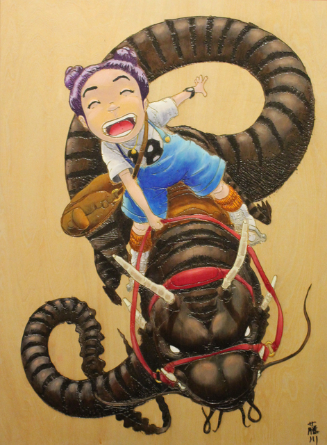 Norio Fujikawa, ‘Dragon Ride ’, 2019, Painting, Acrylic and laser cut on wood panel, Art Attack SF