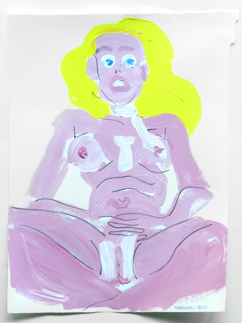 Todd James, ‘Pink girl’, 2013, Drawing, Collage or other Work on Paper, Gouache and graphite on paper, Javier Lopez & Fer Frances