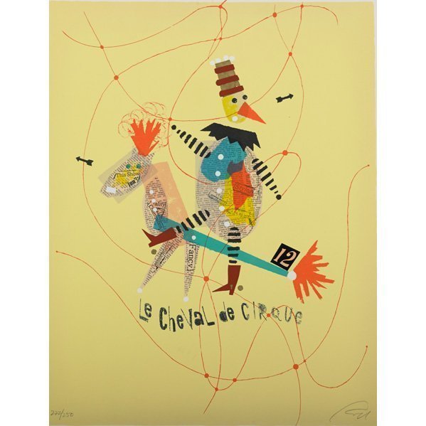Wolfgang Roth, ‘Rare Wolfgang Roth Dada Bauhaus Circus Silkscreen Print 3’, 20th Century, Lions Gallery