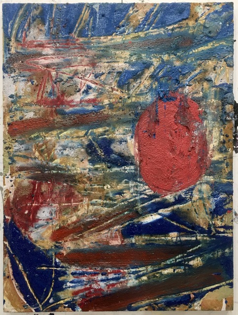 Peter Bonner, ‘Black Summer’, 2020, Mixed Media, Oil and sand on panel, Anita Shapolsky Gallery