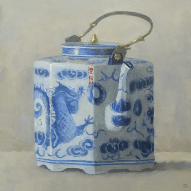 Olga Antonova, ‘Teapot with Dragon’, 2015, Painting, Oil on Canvas, Gallery Henoch