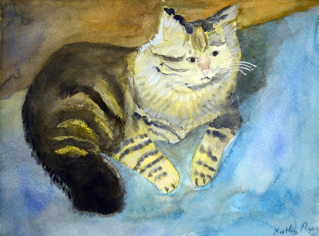 Kathy Pieper, ‘Sandy Cat’, 2013, Painting, Watercolor on paper, Fountain House Gallery
