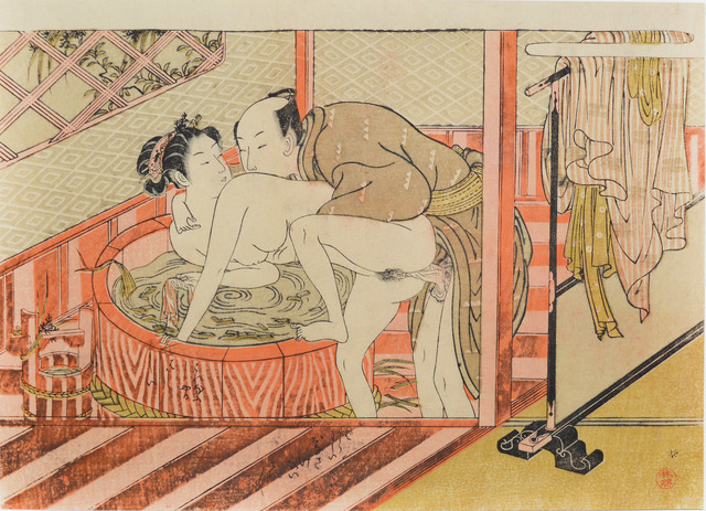 Isoda Koryusai, ‘Couple at the Bathtub’, ca. 1772, Ronin Gallery