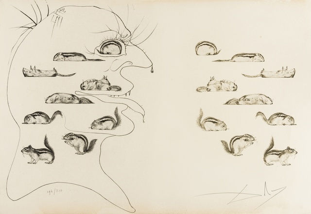 Salvador Dalí, ‘L'Homme ressucité par l'holographie de l'écureuil (M & L 567b; Field 73-20A)’, 1975, Forum Auctions