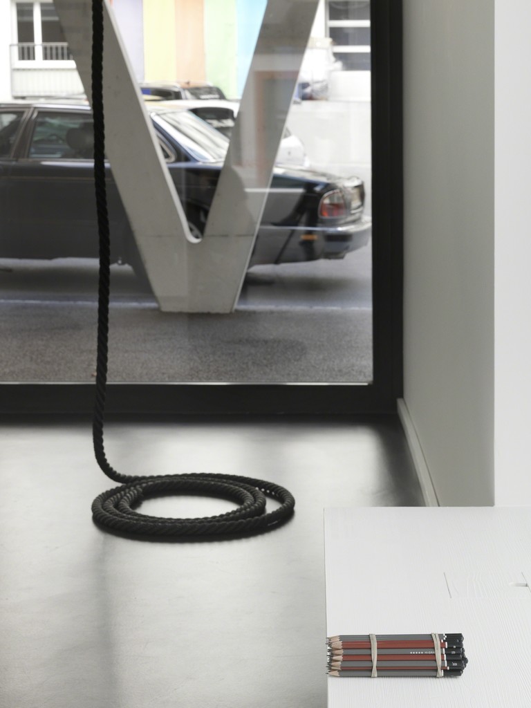 Installation shot of "Corde noire". Installation shot of "Corde noire".