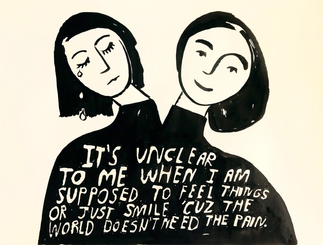 Carissa Potter, ‘Two minds’, 2019, Drawing, Collage or other Work on Paper, Sumi Ink on Paper, Eleanor Harwood Gallery