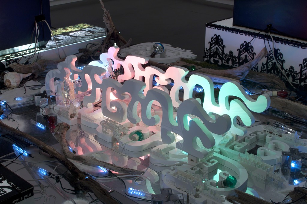 Detail of MSHR's interactive installation, Liquid Hand. Photo by Worksighted. Detail of MSHR's interactive installation, Liquid Hand. Photo by Worksighted.