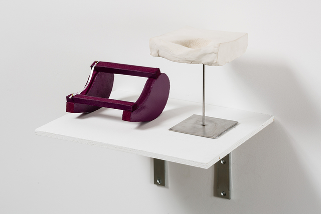 Joe Zorrilla, ‘Instruments for the shameful and inefficient’, 2016, Sculpture, Wood, enamel paint, ribbon, screws, stainless steel, clay, MDF, Hannah Hoffman Gallery