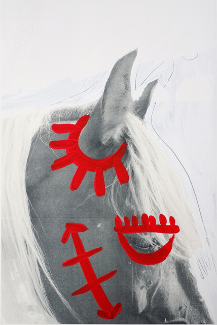 Giuseppe De Mattia, ‘Decorations for War Horses’, 2020, Mixed Media, Xerox print, acrylic on 100 % cotton paper, Matèria