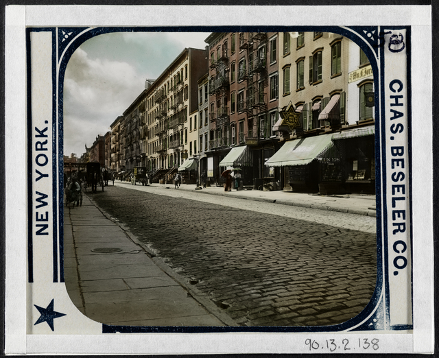 Jacob A. Riis, ‘Fifth Street looking west. One of a set of street cleaning contrast slides set between 1893 and 1897, before and under Colonel Waring’, ca. 1895, Museum of the City of New York