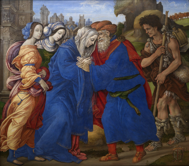 Filippino Lippi, ‘The Meeting of Joachim and Anne outside the Golden Gate of Jerusalem ’, 1497, Painting, Tempera on wood, Statens Museum for Kunst